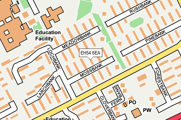 EH54 6EA map - OS OpenMap – Local (Ordnance Survey)