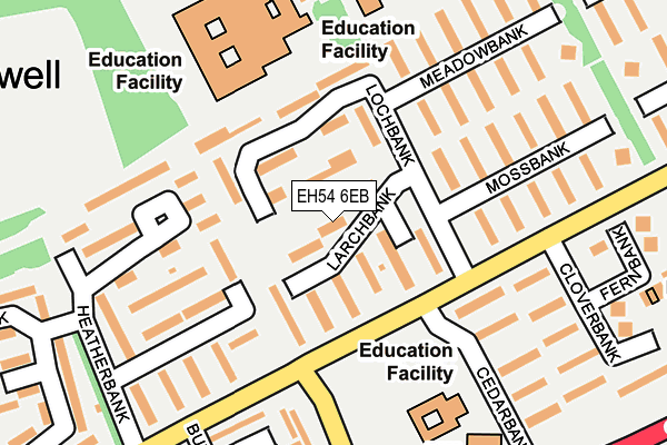 EH54 6EB map - OS OpenMap – Local (Ordnance Survey)