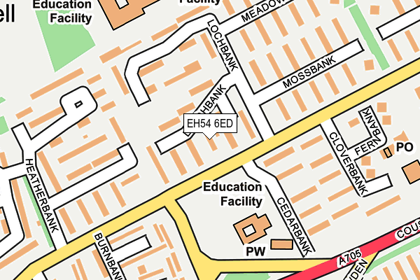 EH54 6ED map - OS OpenMap – Local (Ordnance Survey)