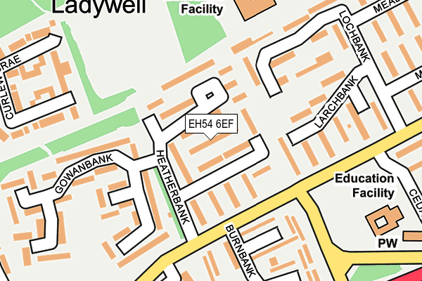 EH54 6EF map - OS OpenMap – Local (Ordnance Survey)