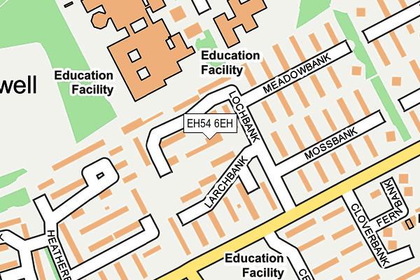 EH54 6EH map - OS OpenMap – Local (Ordnance Survey)