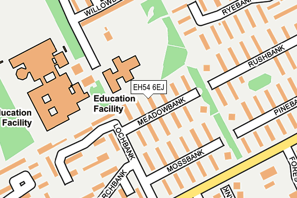 EH54 6EJ map - OS OpenMap – Local (Ordnance Survey)