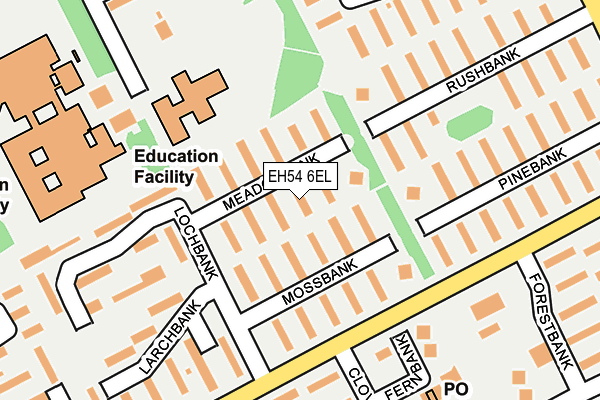 EH54 6EL map - OS OpenMap – Local (Ordnance Survey)