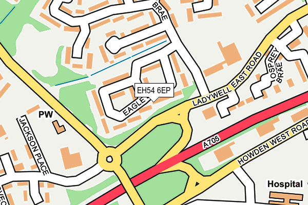 EH54 6EP map - OS OpenMap – Local (Ordnance Survey)