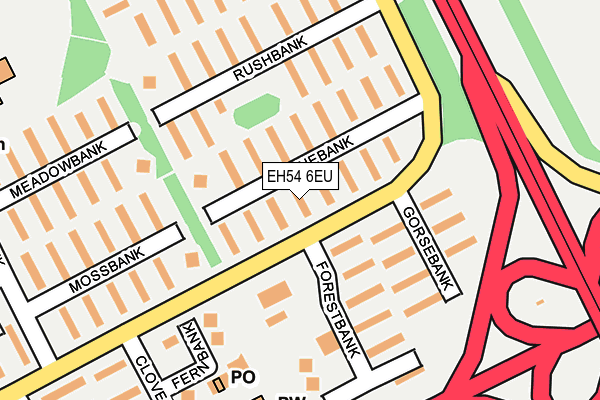 EH54 6EU map - OS OpenMap – Local (Ordnance Survey)