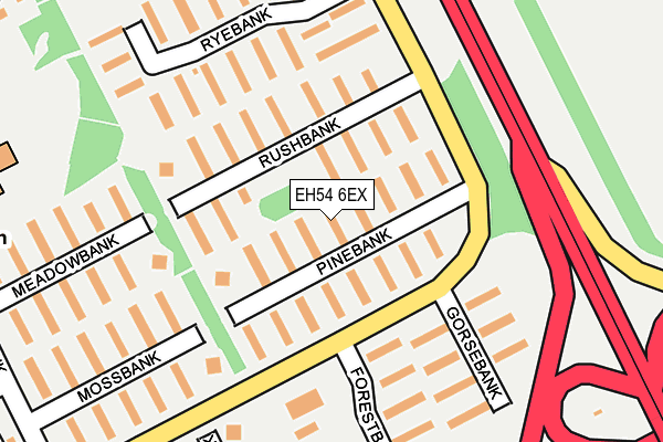 EH54 6EX map - OS OpenMap – Local (Ordnance Survey)