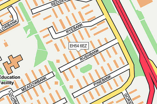 EH54 6EZ map - OS OpenMap – Local (Ordnance Survey)