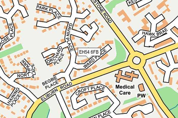 EH54 6FB map - OS OpenMap – Local (Ordnance Survey)