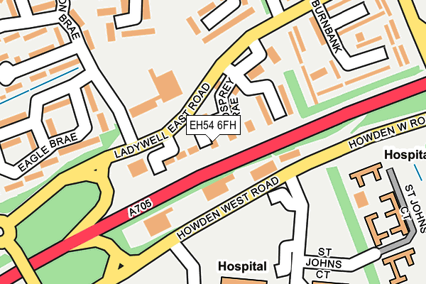 EH54 6FH map - OS OpenMap – Local (Ordnance Survey)