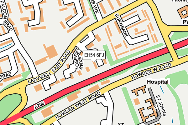 EH54 6FJ map - OS OpenMap – Local (Ordnance Survey)