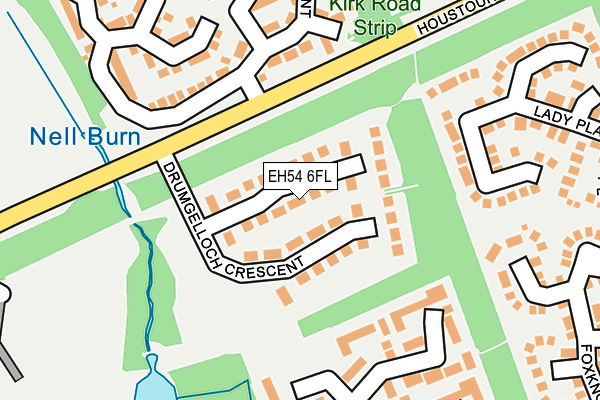 EH54 6FL map - OS OpenMap – Local (Ordnance Survey)