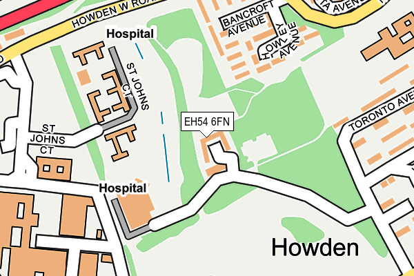 EH54 6FN map - OS OpenMap – Local (Ordnance Survey)