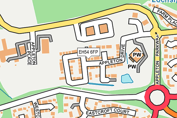 EH54 6FP map - OS OpenMap – Local (Ordnance Survey)