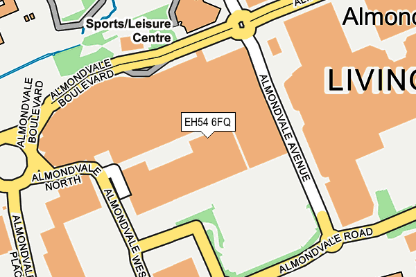 EH54 6FQ map - OS OpenMap – Local (Ordnance Survey)