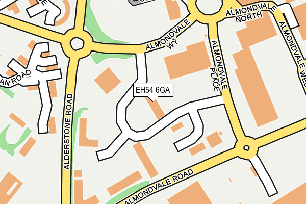 EH54 6GA map - OS OpenMap – Local (Ordnance Survey)
