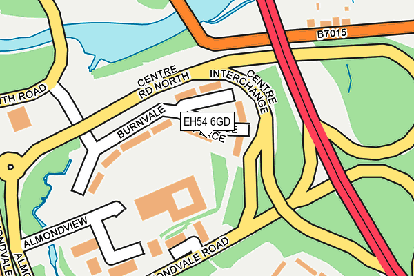 EH54 6GD map - OS OpenMap – Local (Ordnance Survey)