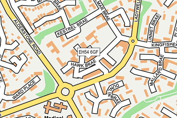 EH54 6GF map - OS OpenMap – Local (Ordnance Survey)