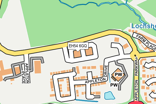 EH54 6GQ map - OS OpenMap – Local (Ordnance Survey)