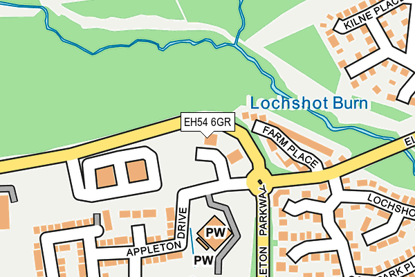 EH54 6GR map - OS OpenMap – Local (Ordnance Survey)