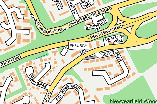 EH54 6GY map - OS OpenMap – Local (Ordnance Survey)