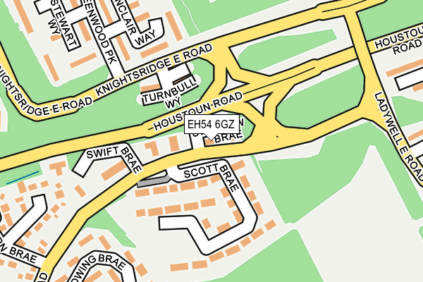 EH54 6GZ map - OS OpenMap – Local (Ordnance Survey)