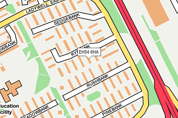 EH54 6HA map - OS OpenMap – Local (Ordnance Survey)