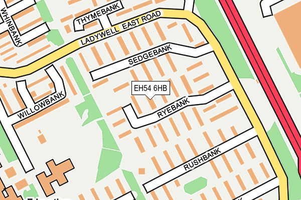 EH54 6HB map - OS OpenMap – Local (Ordnance Survey)