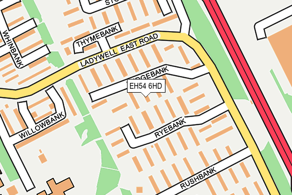 EH54 6HD map - OS OpenMap – Local (Ordnance Survey)