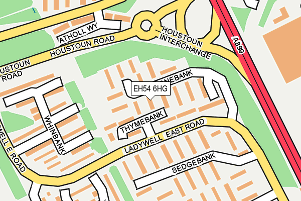 EH54 6HG map - OS OpenMap – Local (Ordnance Survey)