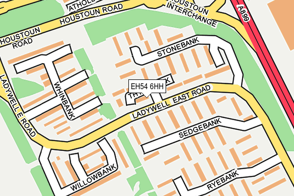 EH54 6HH map - OS OpenMap – Local (Ordnance Survey)