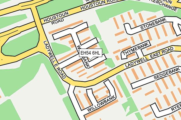 EH54 6HL map - OS OpenMap – Local (Ordnance Survey)