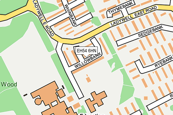 EH54 6HN map - OS OpenMap – Local (Ordnance Survey)