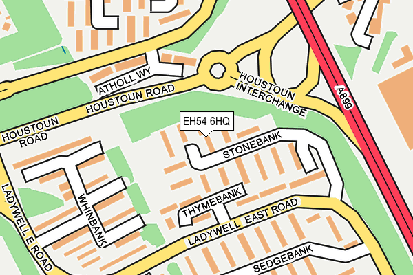 EH54 6HQ map - OS OpenMap – Local (Ordnance Survey)