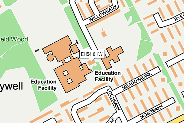 EH54 6HW map - OS OpenMap – Local (Ordnance Survey)