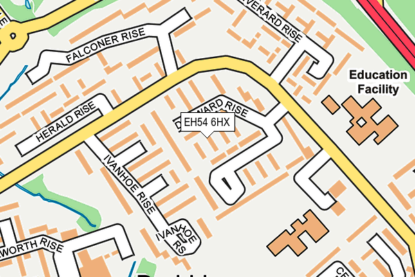 EH54 6HX map - OS OpenMap – Local (Ordnance Survey)