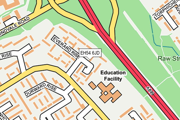 EH54 6JD map - OS OpenMap – Local (Ordnance Survey)