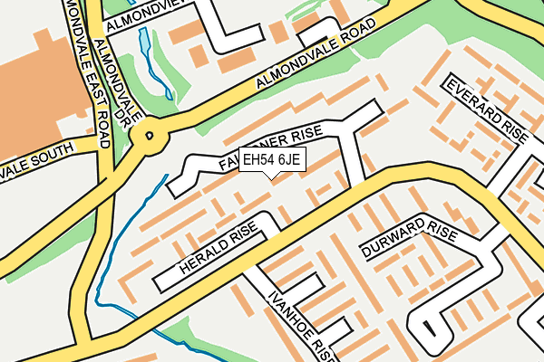 EH54 6JE map - OS OpenMap – Local (Ordnance Survey)