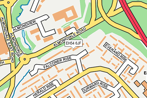 EH54 6JF map - OS OpenMap – Local (Ordnance Survey)