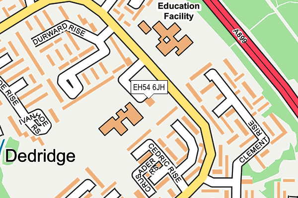 EH54 6JH map - OS OpenMap – Local (Ordnance Survey)