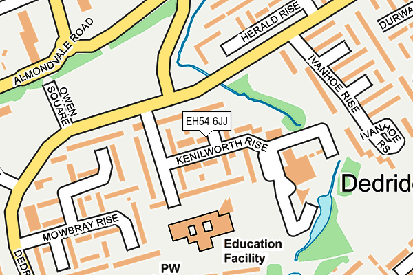 EH54 6JJ map - OS OpenMap – Local (Ordnance Survey)