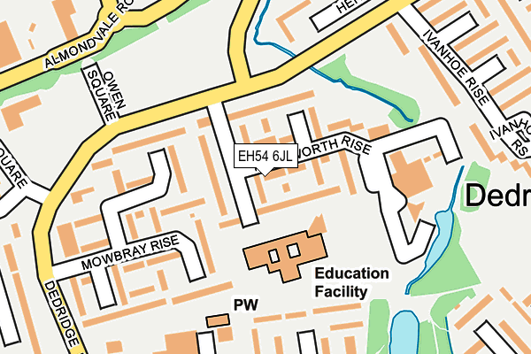 EH54 6JL map - OS OpenMap – Local (Ordnance Survey)