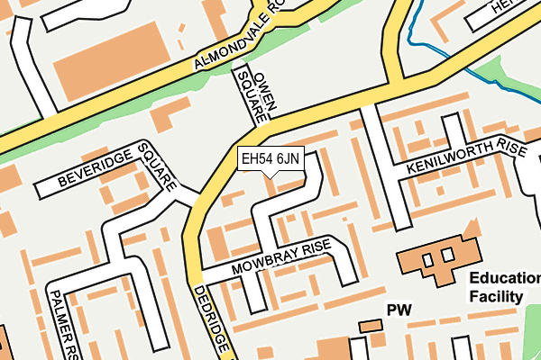 EH54 6JN map - OS OpenMap – Local (Ordnance Survey)