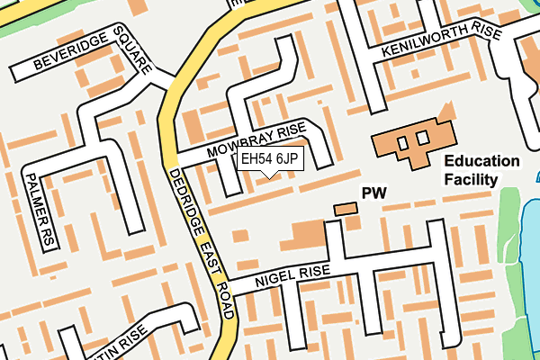 EH54 6JP map - OS OpenMap – Local (Ordnance Survey)