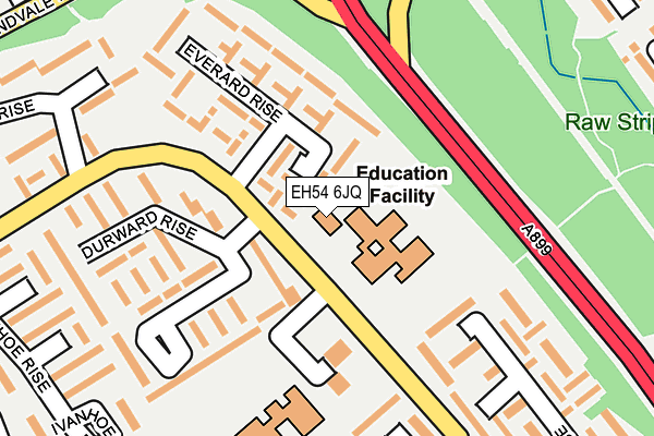 EH54 6JQ map - OS OpenMap – Local (Ordnance Survey)