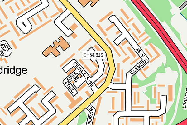 EH54 6JS map - OS OpenMap – Local (Ordnance Survey)