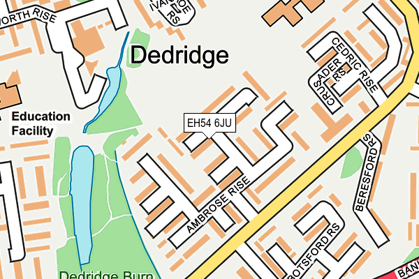 EH54 6JU map - OS OpenMap – Local (Ordnance Survey)