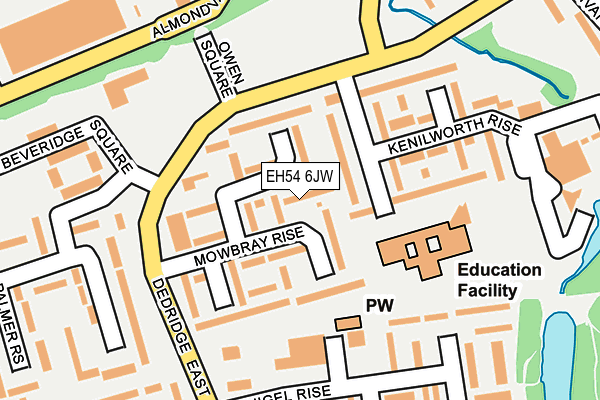 EH54 6JW map - OS OpenMap – Local (Ordnance Survey)