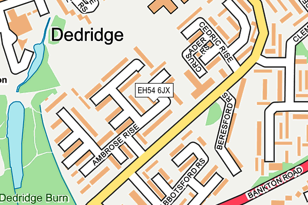 EH54 6JX map - OS OpenMap – Local (Ordnance Survey)