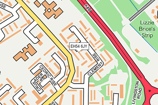 EH54 6JY map - OS OpenMap – Local (Ordnance Survey)