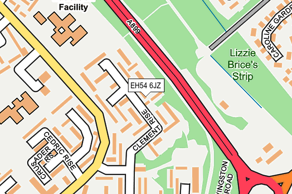 EH54 6JZ map - OS OpenMap – Local (Ordnance Survey)